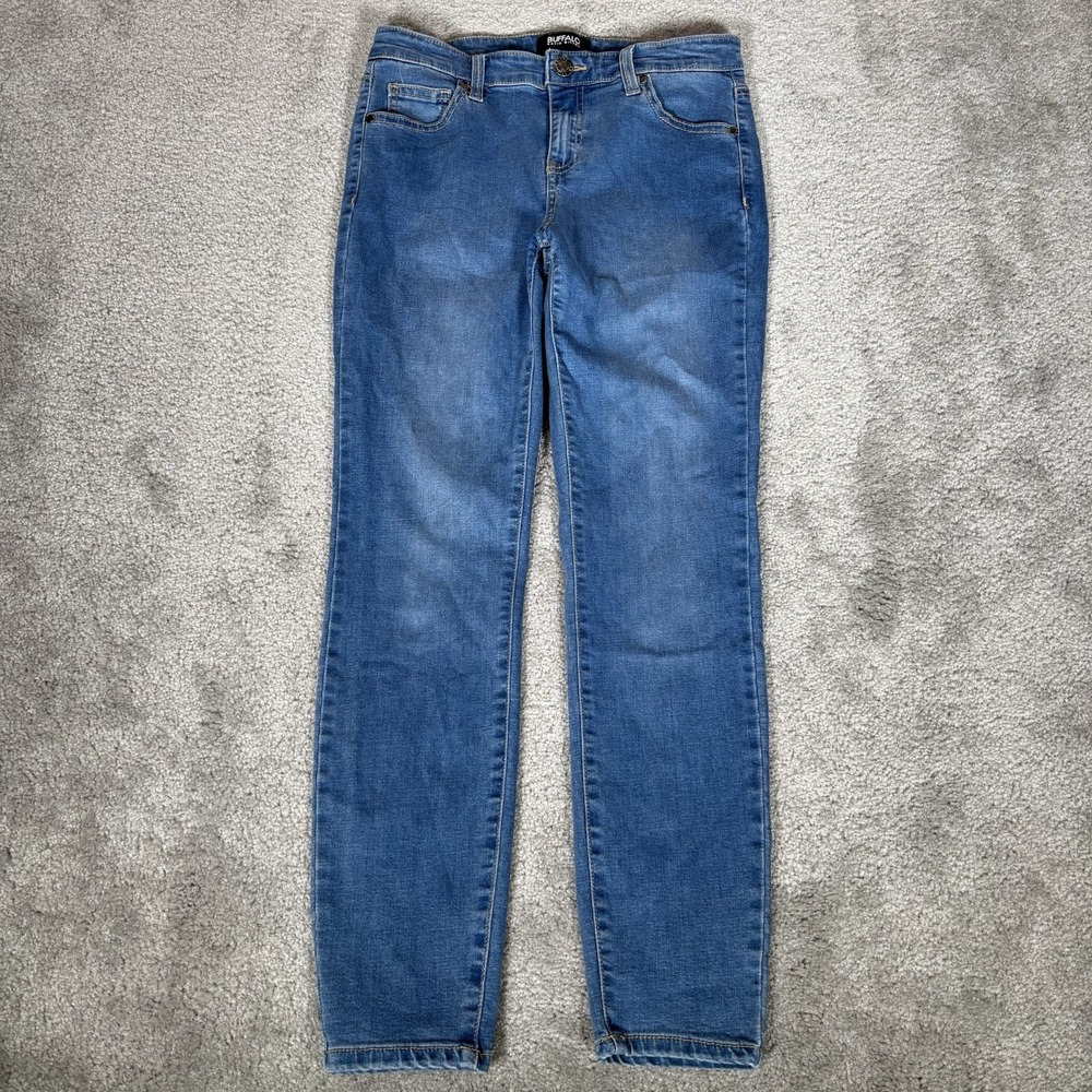 Buffalo David Bitton Jeans Womens 4/27 Aubrey Mid Rise Super Soft Capri Blue
